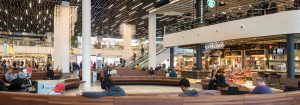 Iluminação circular no Aeroporto de Schiphol
