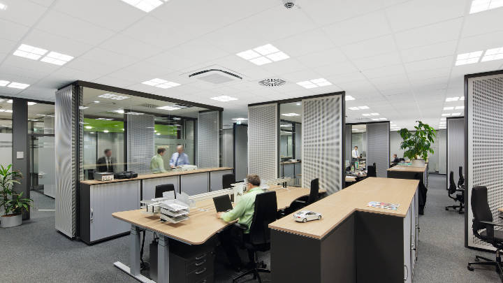 Iluminação moderna para escritório da Philips