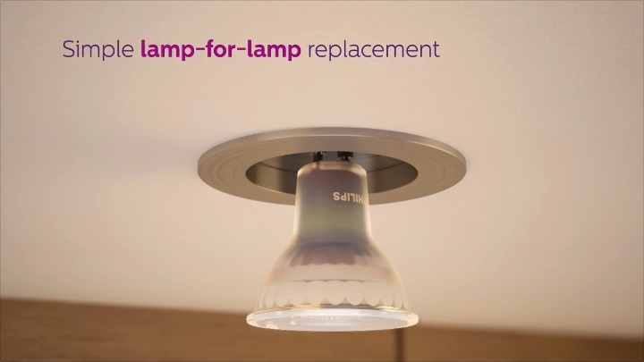 Substituição simples de lâmpada por lâmpada