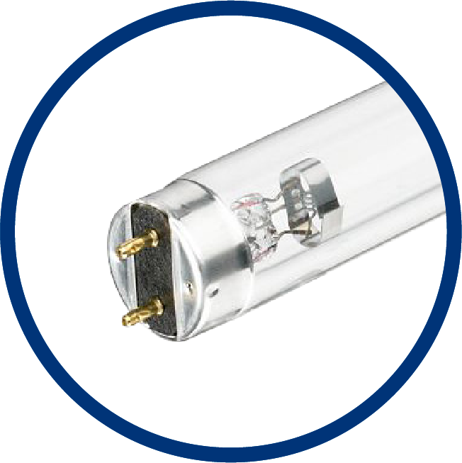 Imagem de lâmpada de desinfeção por UV-C