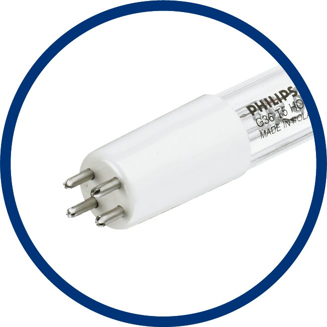 Imagem de lâmpada de desinfeção por UV-C