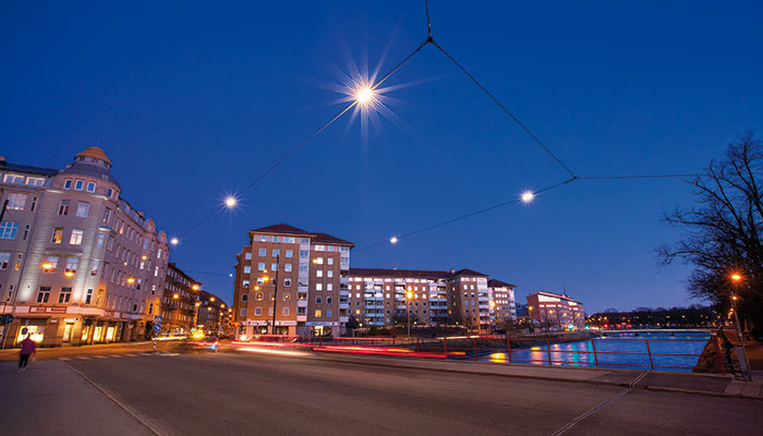 Ponte iluminada com iluminação inovadora Philips