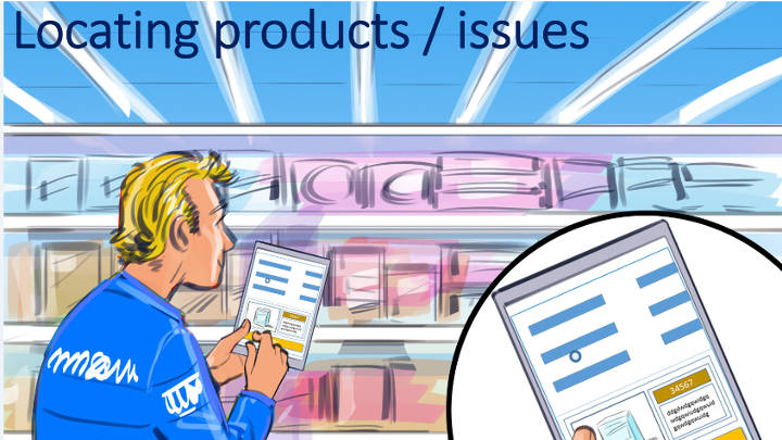 localização de produtos/problemas – controlo de posicionamento para interiores