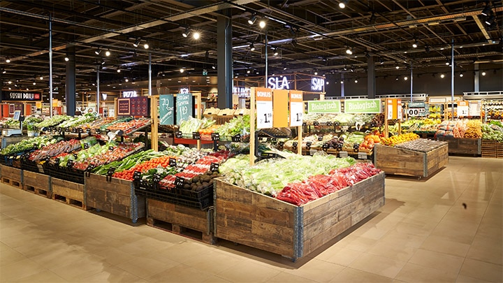 Realce o melhor dos produtos através do ajuste das cores, da definição de zonas e da regulação. 