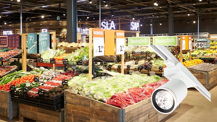 Solução de iluminação flexível para corredores de supermercados: StyliD Evo