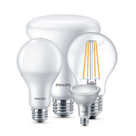 Coleção de produtos das lâmpadas LED Philips